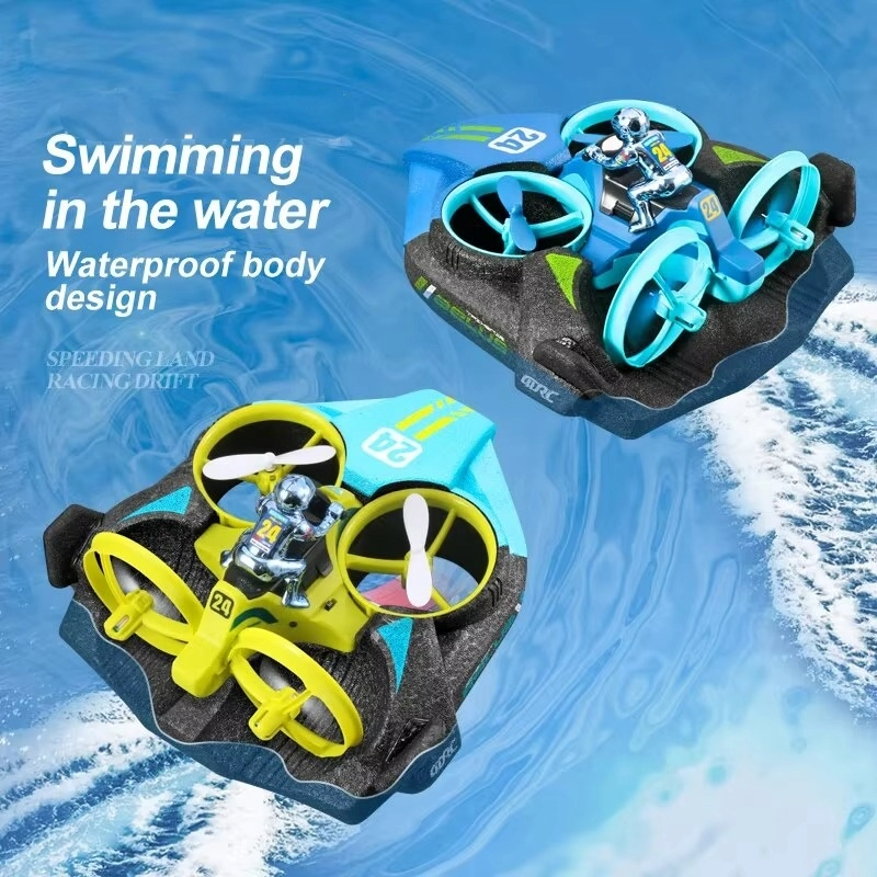 3-in-1 Mini RC Drone: Unlimited Fun on Sea, Land, Air!