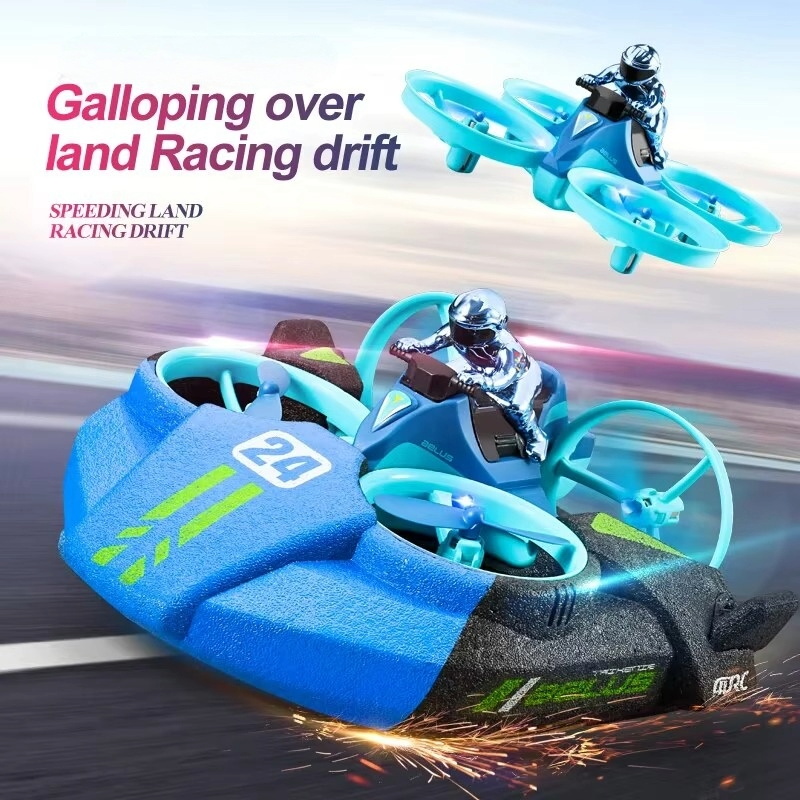 3-in-1 Mini RC Drone: Unlimited Fun on Sea, Land, Air!
