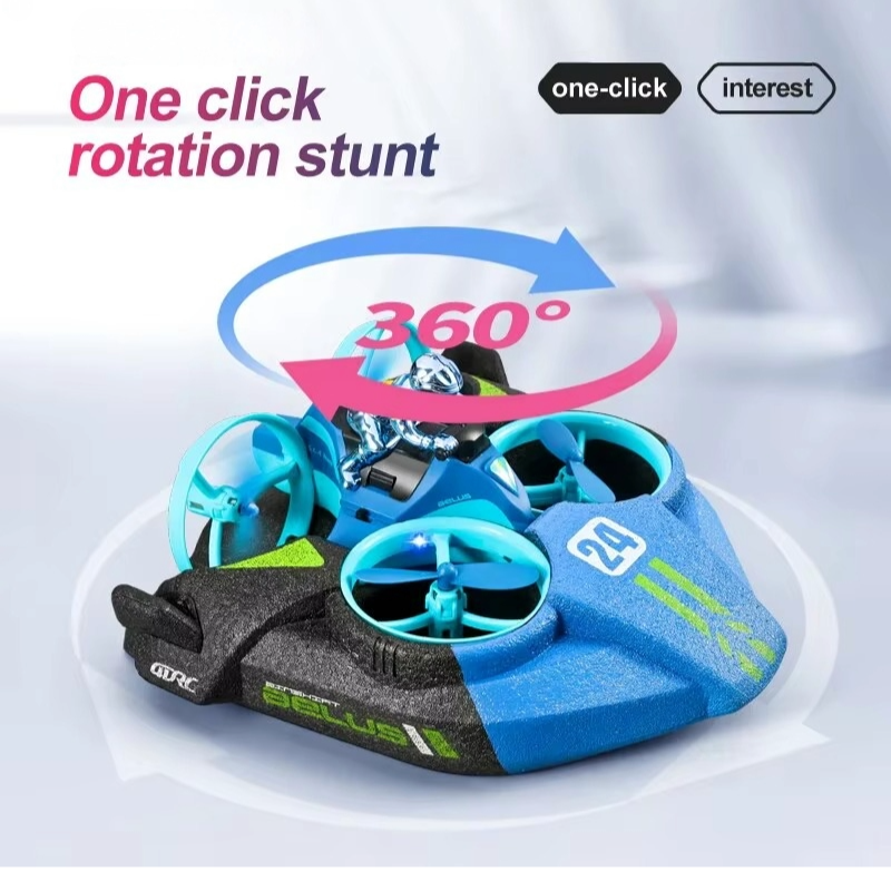 3-in-1 Mini RC Drone: Unlimited Fun on Sea, Land, Air!